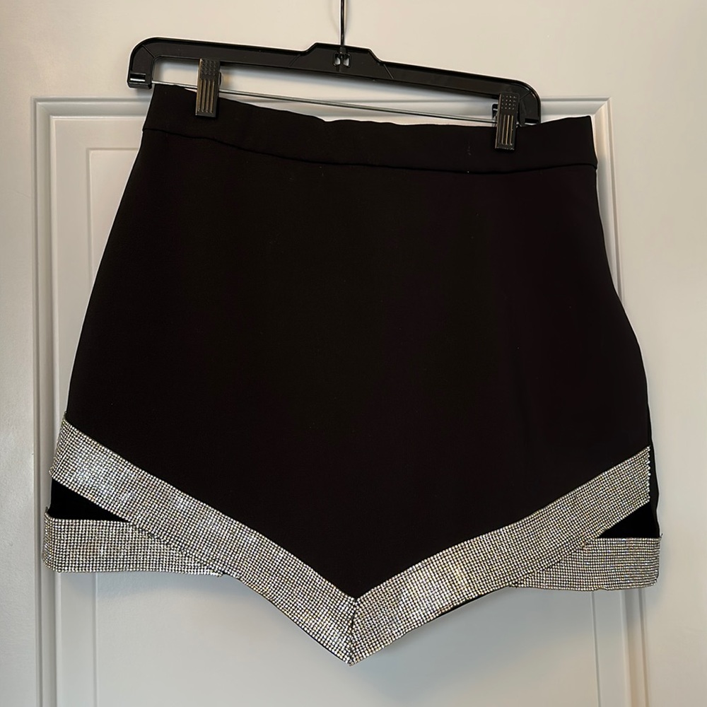 Zara Large Black Jewel Skirt With Slits